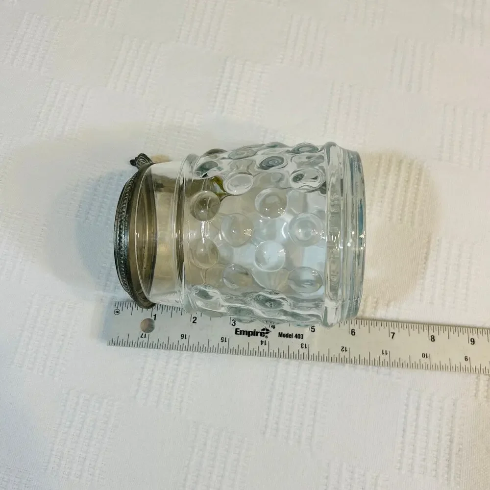 Anheuser Busch Clear Hob Nail Beer Stein w Pewter Lid BMF Bierseidel W Germany